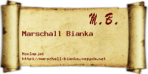Marschall Bianka névjegykártya